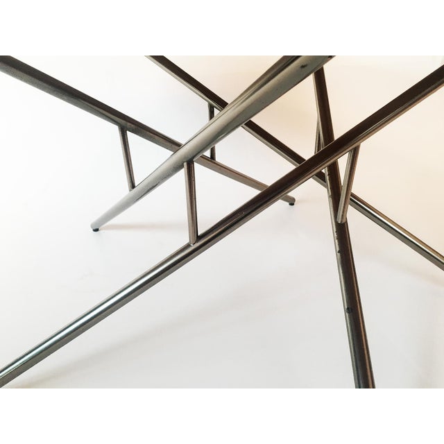 Mid-Century Modern 1960s Coffee Table, Spiral Tubular Base For Sale - Image 3 of 5