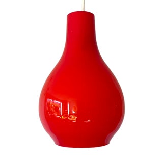 Vintage Opaline Suspension Lamp, 1960s For Sale