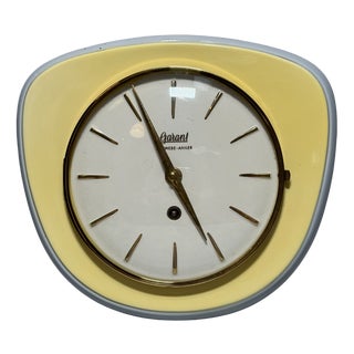 Vintage Ceramic Wall Clock from Garant, Germany, 1950s For Sale