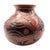 Late 20th Century Signed Lupe Soto Mata Ortiz Hand Painted Black on Red Geometric Burnished Pottery Vase 6" For Sale - Image 5 of 11