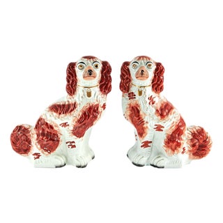 Large Staffordshire Dogs, 1880s, Set of 2 For Sale