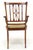 Very Fine Carved Mahogany Open Arm Faux Bamboo Arrows Back Armchair MINT For Sale - Image 10 of 11