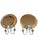 Charming pair of wall sconces from Paul Ferrante with a classic European/Gothic-inspired design. Each features a round...