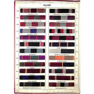 Regimental, Old Boys, School & Club Colours. 1937 Book of Swatches For Sale