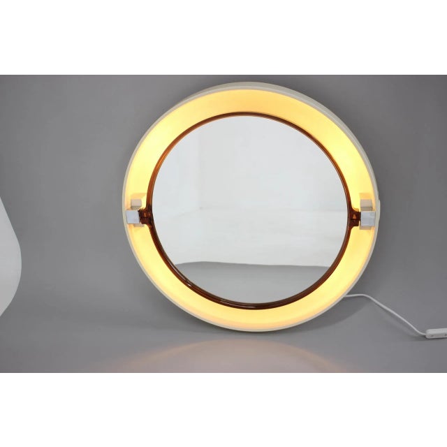 Large Mid-Century Backlit Mirror from Allibert, Italy, 1970s For Sale - Image 12 of 17