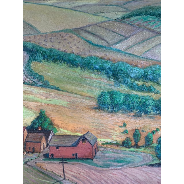 Impressionist Early 20th Century Regionalism Landscape Painting For Sale - Image 3 of 7
