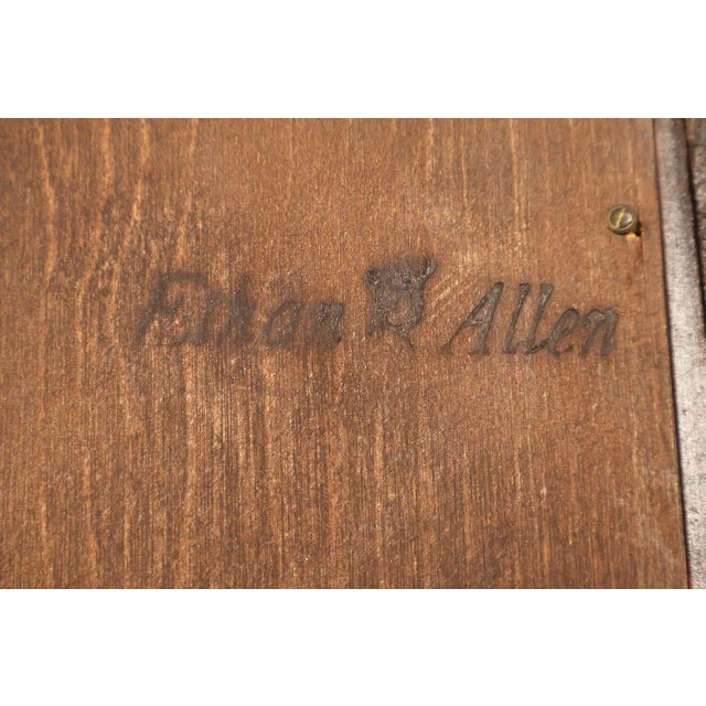 Ethan Allen Georgian Court Style Cherry Step Back Hutch China Cabinet For Sale - Image 18 of 18