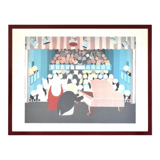 Vintage Framed Carol Dahl "Performance Art" Serigraph For Sale