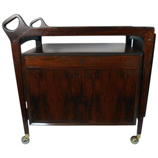 Danish Modern Rosewood Cart For Sale