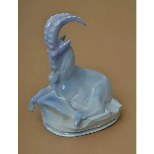 Porcelain Figurine of Mountain Goat For Sale - Image 5 of 12
