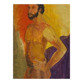 Figurative Portrait of a Nude Male Model by Katherine Kallick For Sale