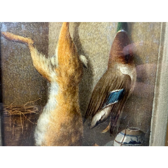 Antique 1800s Realism William Cruikshank Hunting Trophy Rabbit Duck Oil Painting For Sale - Image 10 of 15
