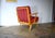 Wood Mid-Century Lounge Chair in Red from Casala, 1950s For Sale - Image 7 of 7