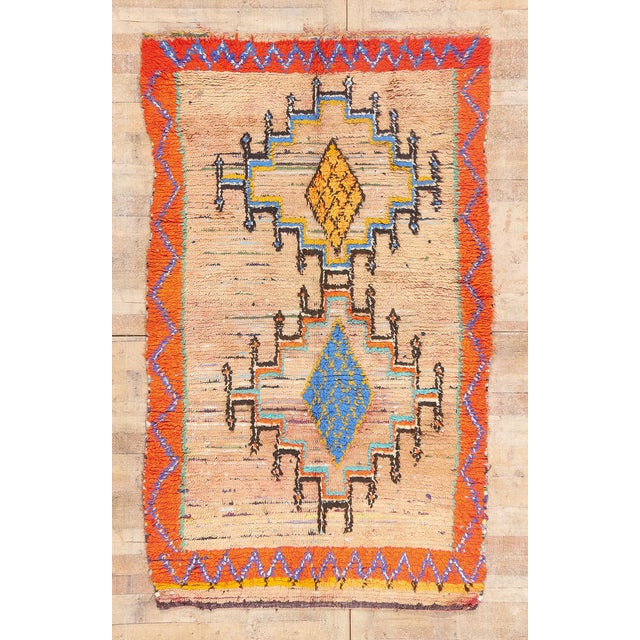 Vintage Azilal Boucherouite Moroccan Rug, 05'00 X 08'04 For Sale - Image 10 of 10