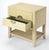 Coastal Amelle 24 in. W Rectangular Raffia 2 Drawer Nightstand with Lower Open Shelf, Cream Raffia For Sale - Image 3 of 9