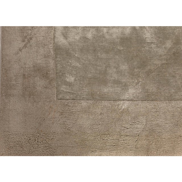 Modern Contemporary Green Handmade Silk Rug by Doris Leslie Blau For Sale - Image 3 of 7