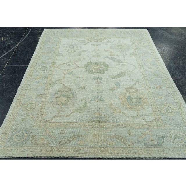 Early 21st Century Turkish Oushak Rug 5'2" x 7'1" #19278 For Sale - Image 5 of 8
