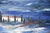 Morgan, Beau paysage provence bleue, Oil on Canvas, 1980s For Sale - Image 4 of 6