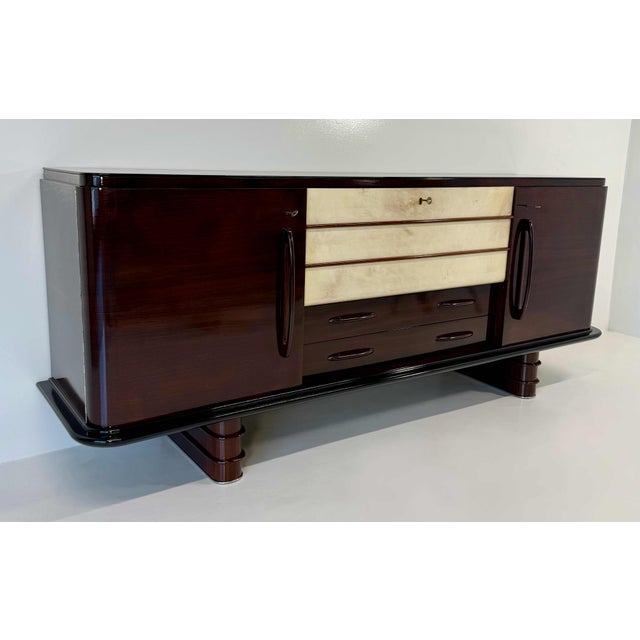 Osvaldo Borsani Italian Art Deco Sideboard by Osvaldo Borsani, 1940s For Sale - Image 4 of 18