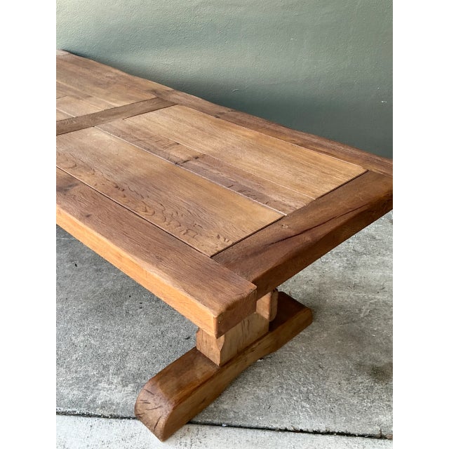 Vintage Rustic Wood Dining Table For Sale In West Palm - Image 6 of 12