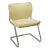 Mid Century Modern Tubular Chrome Cantilever Side Chair With Burlap Seat For Sale