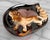 Mid-Century Atomic Drip Glazed Ceramic Lion & Cubs Ashtray For Sale - Image 6 of 10
