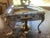 Vintage Silver-Plated Double Chafing Dish with lattice sides and claw feet / Buffet Server with Warming Burners. Two glass...