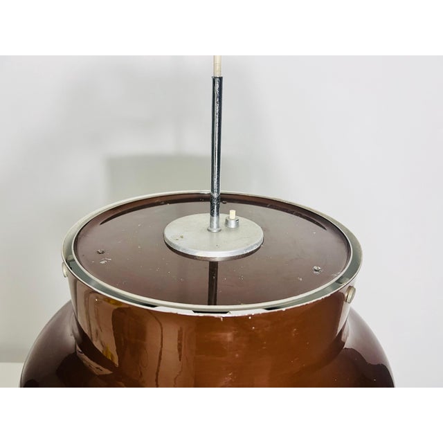 Space Age Bumling Brown Pendant Lamp by Atelje Lytan, Sweden, 1970s For Sale - Image 9 of 10
