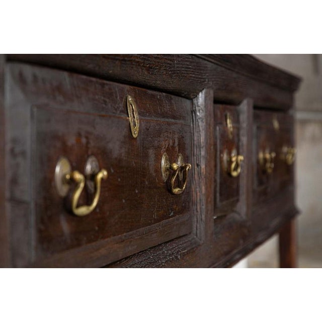 Antique English Oak Vernacular Dresser Base, 1770 For Sale - Image 10 of 15