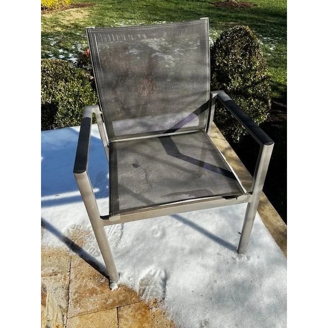 Set of 10 Gloster Outdoor Dining Chairs For Sale In Richmond - Image 6 of 10