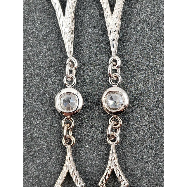 Late 20th Century Loree Rodkin 18k White Gold Rose Cut Diamond Necklace For Sale - Image 5 of 8