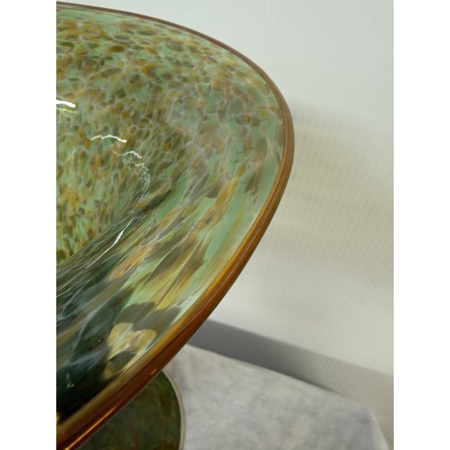 Green Cohn-Stone Studios Aurora Flared Art Glass Vase For Sale - Image 8 of 12