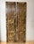 1920s Mid Century Spnaish Style Carved Wood Double Doors With Brass Studs 80 For Sale - Image 5 of 7