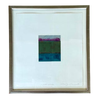 Framed Abstract Color Study Monotype Print For Sale