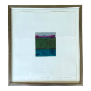 Framed Abstract Color Study Monotype Print