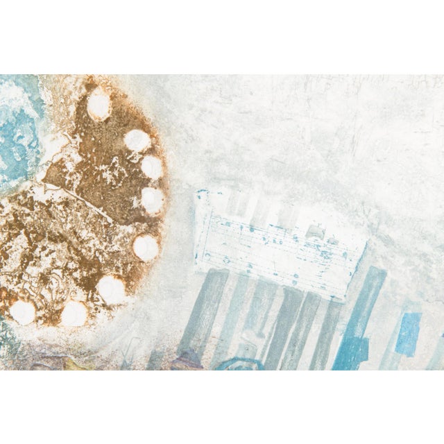 Mid 20th Century Gilt Wood Framed Signed Print . For Sale In New York - Image 6 of 8