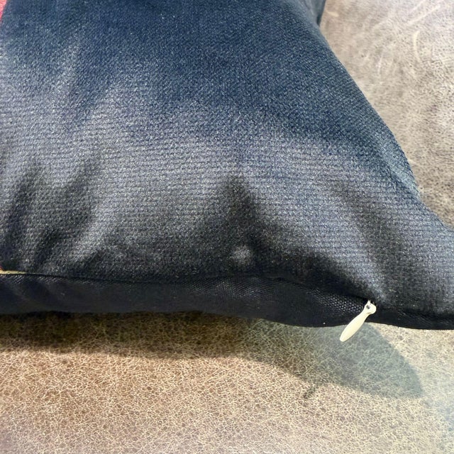 Black Handmade Black Velvet Lumbar Cushion Cover For Sale - Image 8 of 14