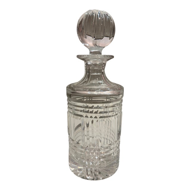 Ralph Lauren Glen Plaid Crystal Decanter W/ Stopper For Sale
