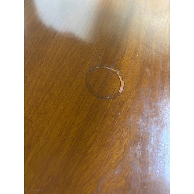 Vintage Townsend Mfg. Co. Tooled Leather Top Mahogany End Table For Sale - Image 18 of 18