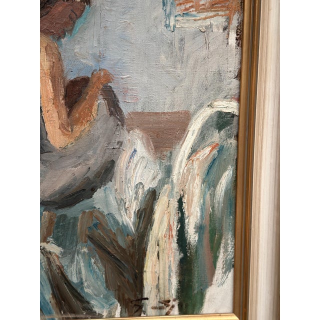 Gustaf Sjöö, Portrait of a Woman, 1950s, Oil on Panel, Framed For Sale - Image 13 of 18