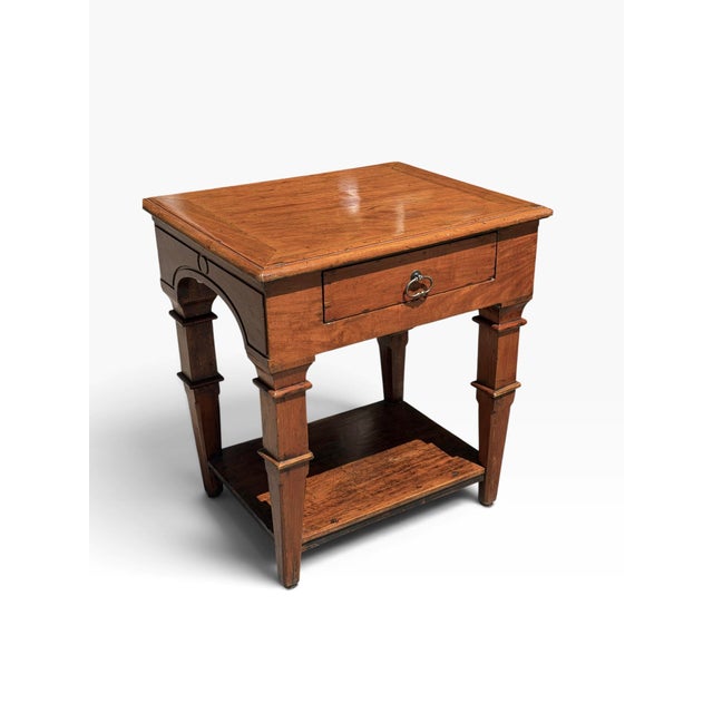 Rustic European 18c Style Italian Walnut Rustic European Side or End Table For Sale - Image 3 of 5