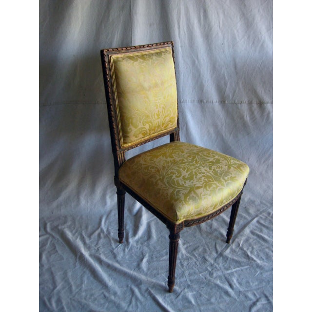 French Set of Four Fortuny Sèvres Design Louis XVI Dinning Chairs Circa 18 Hundreds For Sale - Image 6 of 17