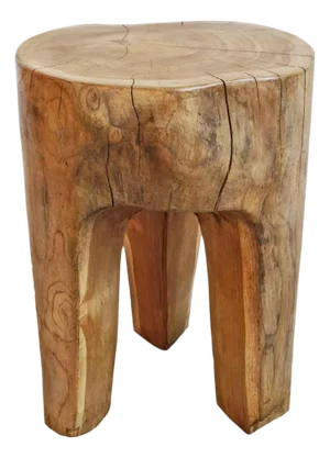 Organic Modern Teak Root 3-Leg Stool / Side Table