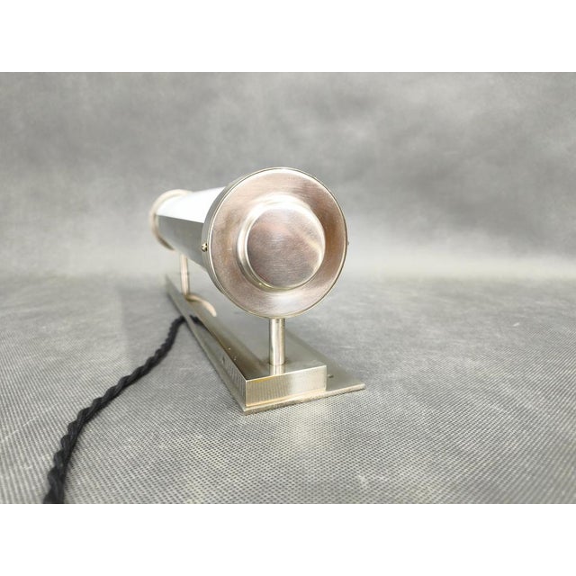 Bauhaus Nickel Wall Light with Glass Tube, 1930s For Sale - Image 4 of 9