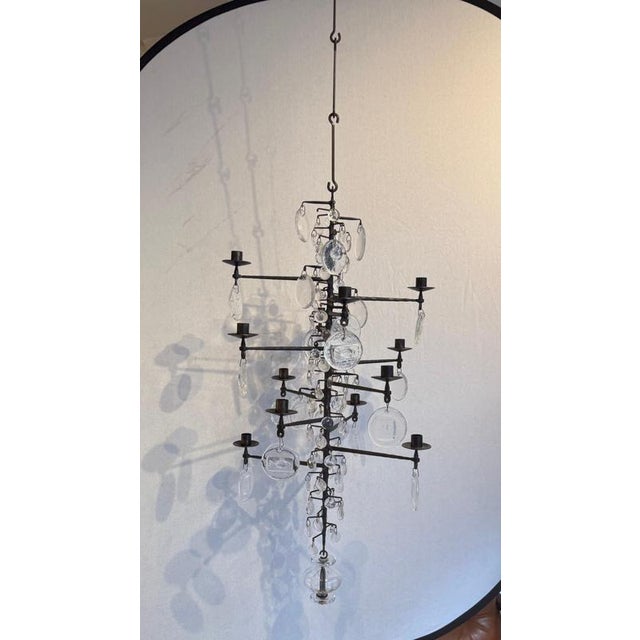 Chandelier by Erik Höglund for Kosta Boda, 1960 For Sale - Image 9 of 10