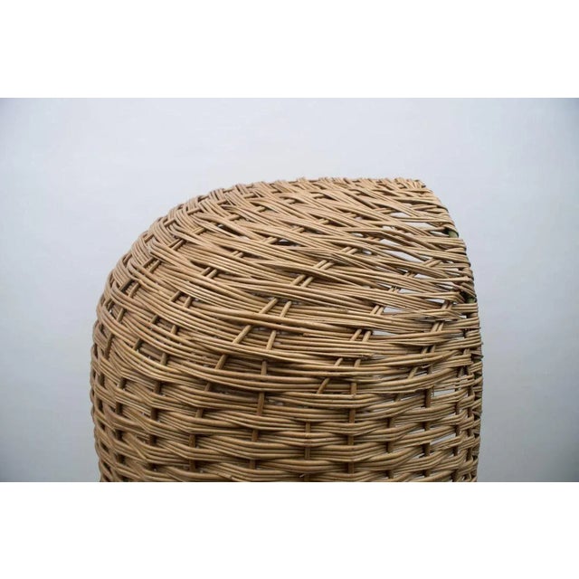 Large Italian Rattan Lounge Chair, 1970s For Sale - Image 15 of 18