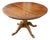 Vintage Ethan Allen Round Pedestal Dining Table With One Leaf For Sale