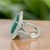 Natural Emerald Diamond Ring Size 6.25 14k W Gold 13.14 TCW Certified For Sale - Image 12 of 18