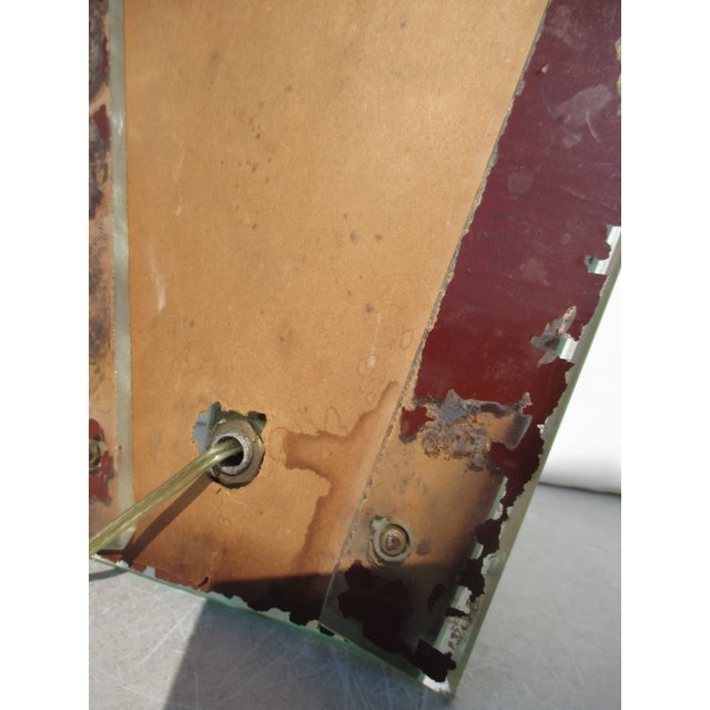 Hollywood Regency Mirrored Single Light Sconce For Sale - Image 11 of 13