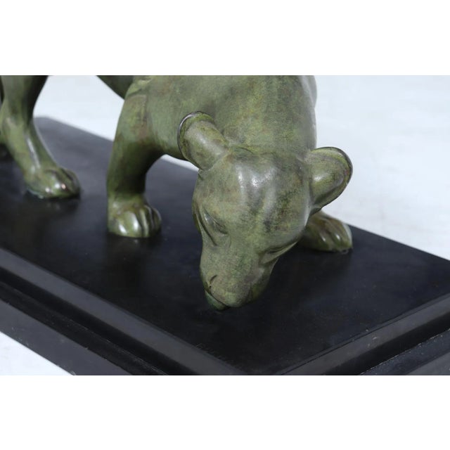 French Art Deco Patinated Bronze Panther by Irénée Rochard, 1920s For Sale - Image 10 of 16